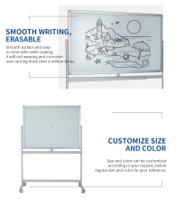Portable movable magnetic glass board with stand