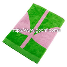 beach towel- bath towel-hand towel- terry velour jacquard towel