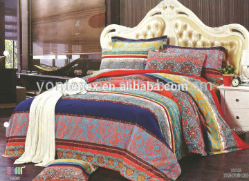 100% cotton reactive printed bed linen set