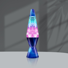Transparent Rocket Table Light: Customized Glass Glitter Lamp Night Light