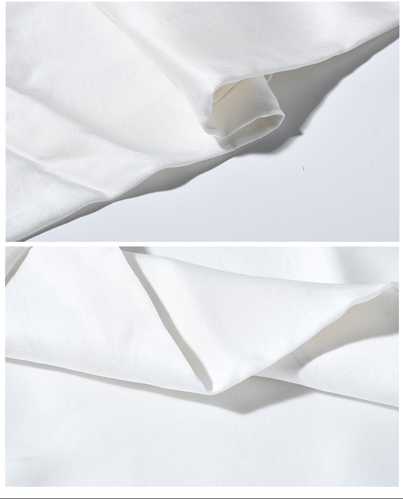 White rayon Embedding Satin weave cotton fabric