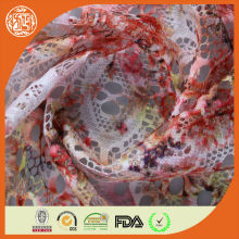 2014 new polyester floral printed lace and lace fabric
