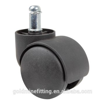50mm Plastic Black Chair Components Chair Roller