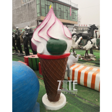 Factory custom outdoor resin sculpture fiberglass resin ice cream statue