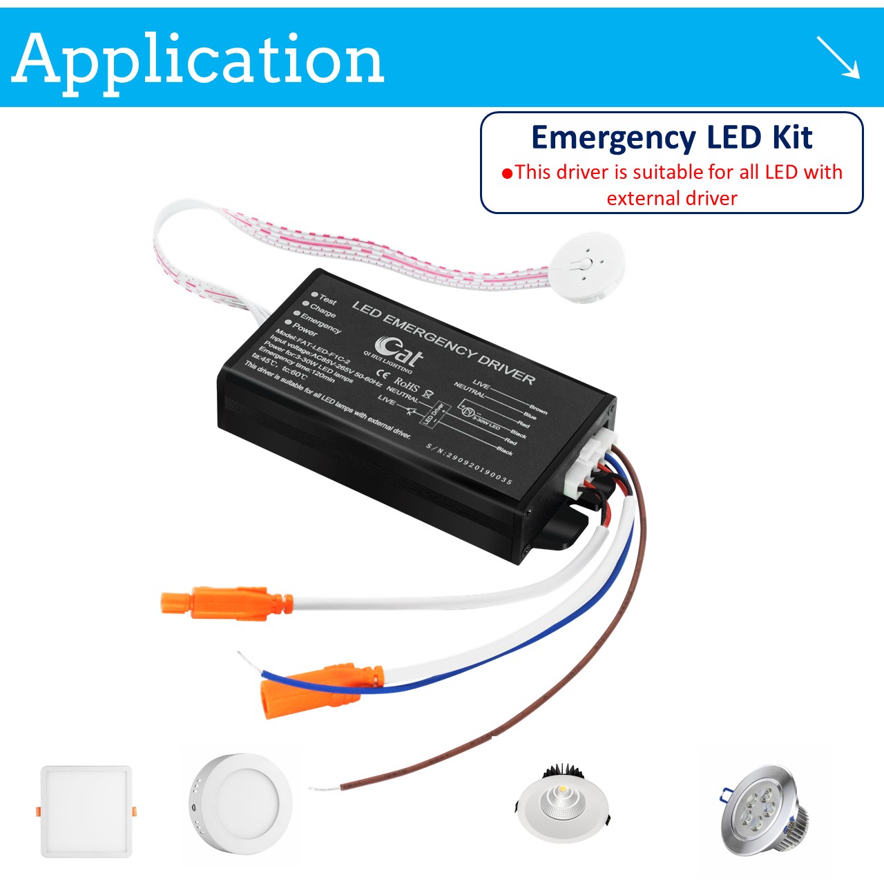 battery pack emergency lighting