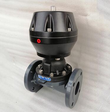 pneumatic plastic diiaphragm valve double flanged