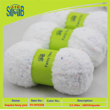 China wholesaler supply polyester sequins fancy yarn pass Oeko-Tex certificate