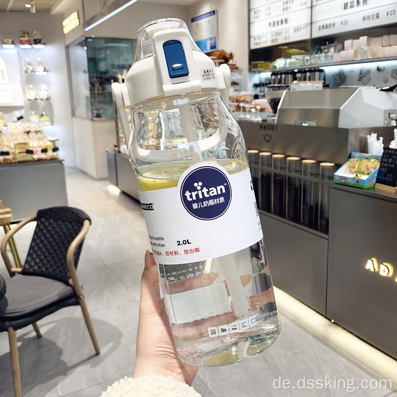 Fitness Wasserflasche mit großer Kapazität Tritan BPA -freier Filterwasserflasche