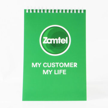 Custom Printed Notepads For Glossy Lamination For The Cover Spiral Softcover Notebook