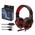 Glühender Stereo-Computer Kabelgebundener Gaming-Headset-Kopfhörer mit Mikrofon Mikrofon-LED-Licht für PC