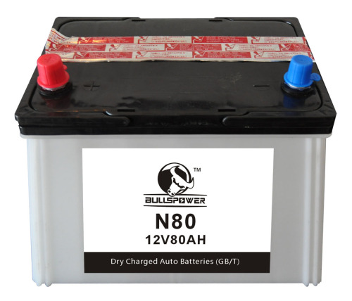 Car Battery, Dry Charged N80 12V Battery for Car