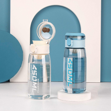 Simple clamshell high transparent plastic water bottle