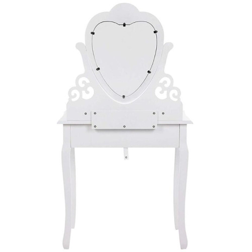 Dressing Table With Stool And Heart Shape Mirror