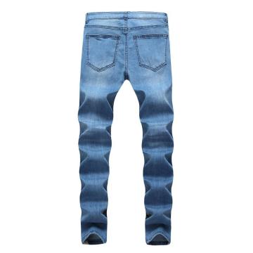 Mens Designer Jeans Long Light Blue