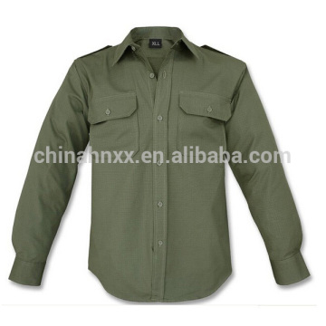 men's military long sleeve army green shrit