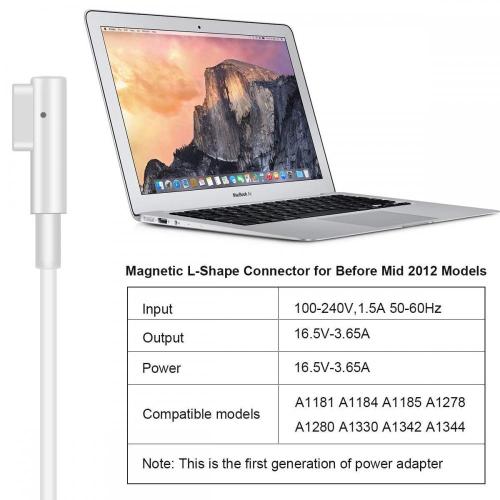 60 Вт 16,5 В 3,65 А Apple Macbook Magsafe1 / 2