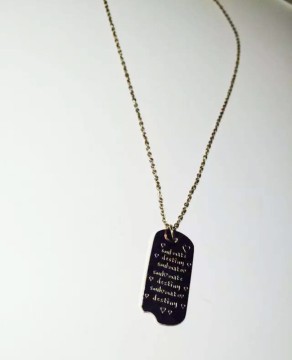 Fashion Necklace, Brass Nameplate Necklace, PT8193
