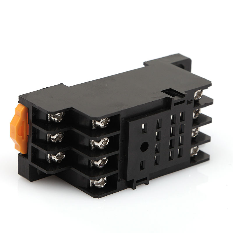 SAIPWELL 18F-4Z-C1(PYF14A) Custom Black Relay Socket Plastic 7A Relay Socket New Type Mini Electrical Relay Socket