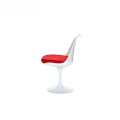 Cadeira giratória de tulipas de amortecedor vermelho Eero Saarinen