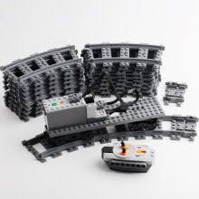 Stemedu Kids DIY Building Blocks Technical Remote Control Train Tracks