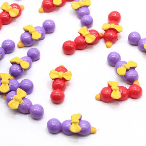 Piuttosto 100pcs caramelle colorate stile Bingtanghulu papillon attaccato carino resina 3D charms economici cabochon allentati per decorazioni fai da te