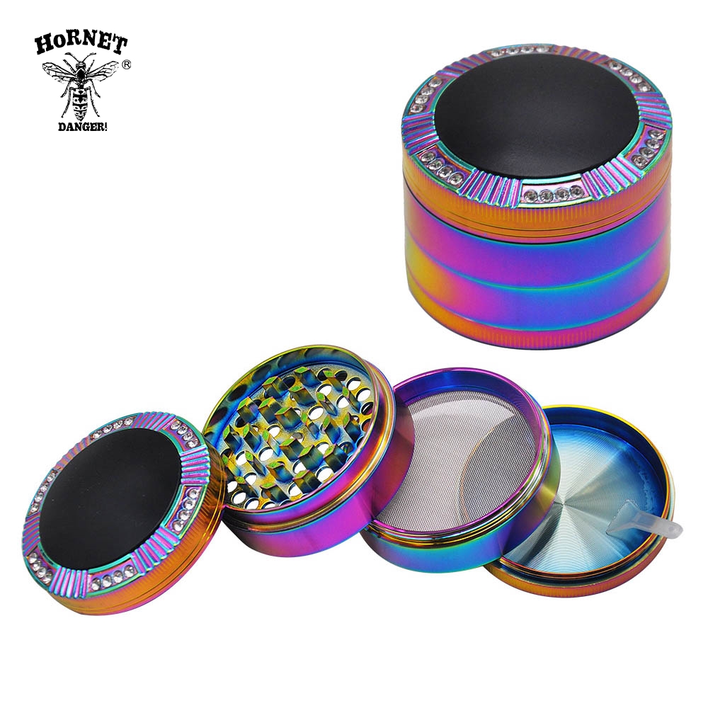 Zinc Alloy 4 parts 63mm herb grinder weed grinder Metal herb crusher custom logo smoking accessories