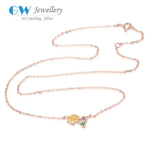 High Quality Silver Necklace Jewelry With Zircon Stone Xly004 For Girl