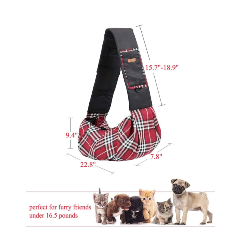 Pet Sling Padded Strap τσάντα ώμου