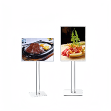Double Poles Floor Stand Light Box for Hotel Menus