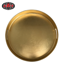 Gold Round Plastic Tray