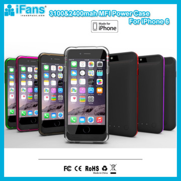 Slim For iPhone 6 Charging Case MFi Approved 3100mAh & 2400mAh