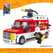 Ausini fire rescue car wholesale intelligent toy building block fire engine set for kids