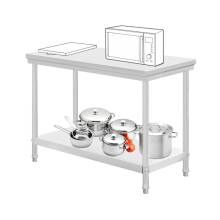 Stainless Steel Kitchen Workbench with Under Shelf