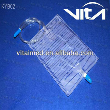 Transparent Or White Foil 2000ml Economic Urine Bag KYB02 With CE/FDA/ISO13485 Certificate