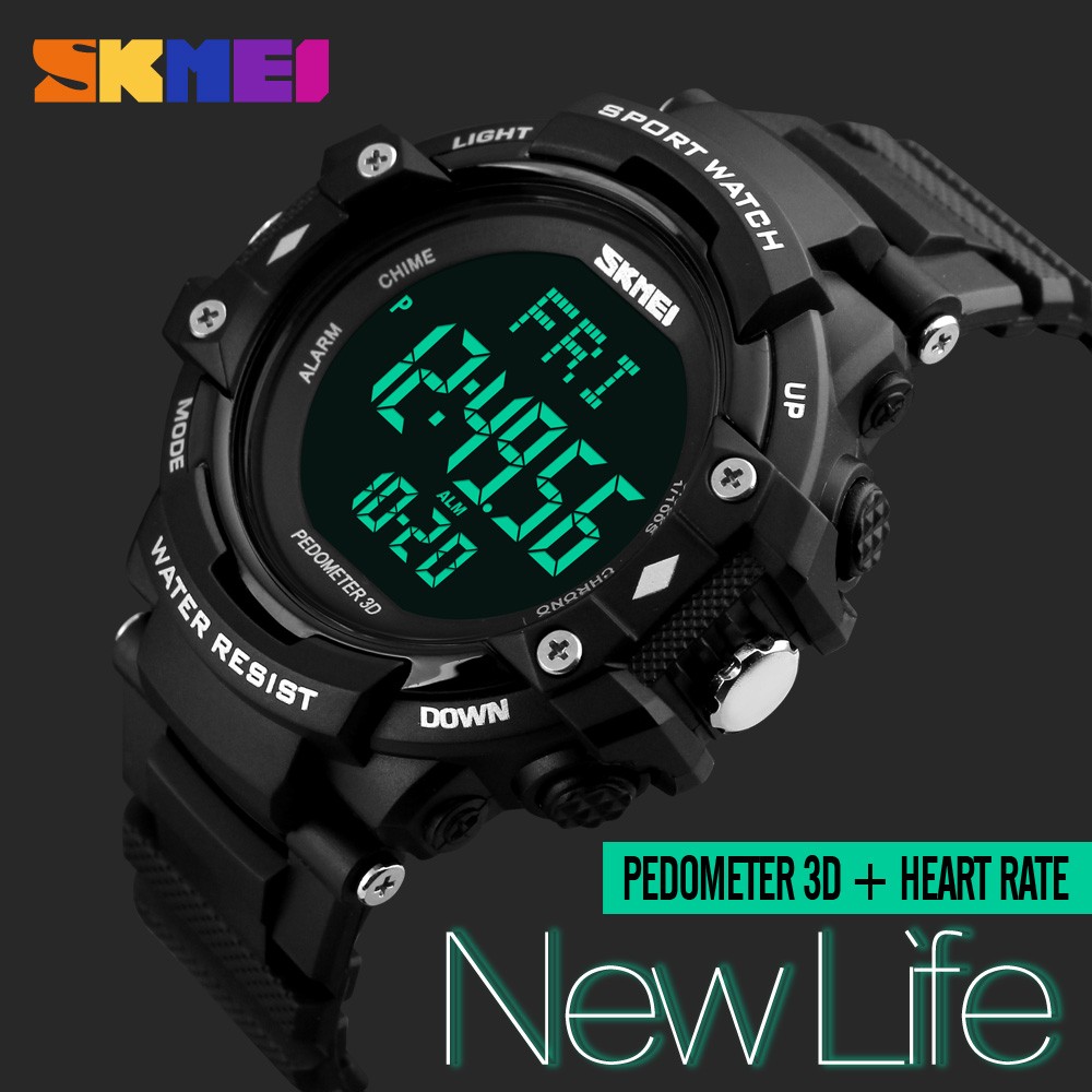 skmei 1180 fitness pedometer instructions heart rate monitor watch