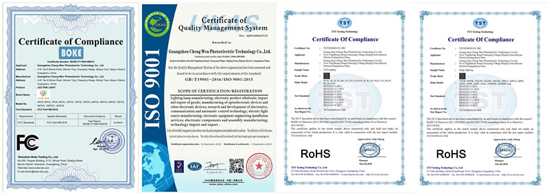 LED Wall Certificate FC RoHS