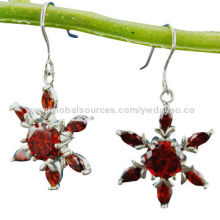 2014 fashionable wholesale cheap jewelry ruby crystal earrings
