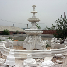 white marble hand craft stone marble fountain for outdoor building company garden decoration