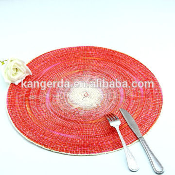 red paper table plate mat 2015