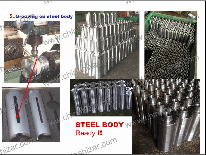 Hizar M14 5/8-11 Stone Drilling Tools Vacuum Brazed Diamond Core Drill Bits for Granite and Marble
