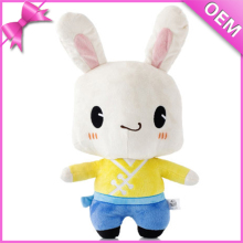 8" Standing Custom Stuffed cartoon Rabbit Toy, Custom Stuffed Rabbit, Stuffed Plush White Rabbit Toy