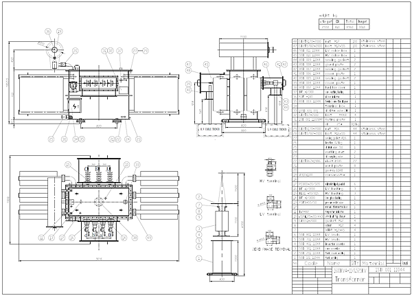 1600kva transformer drawing