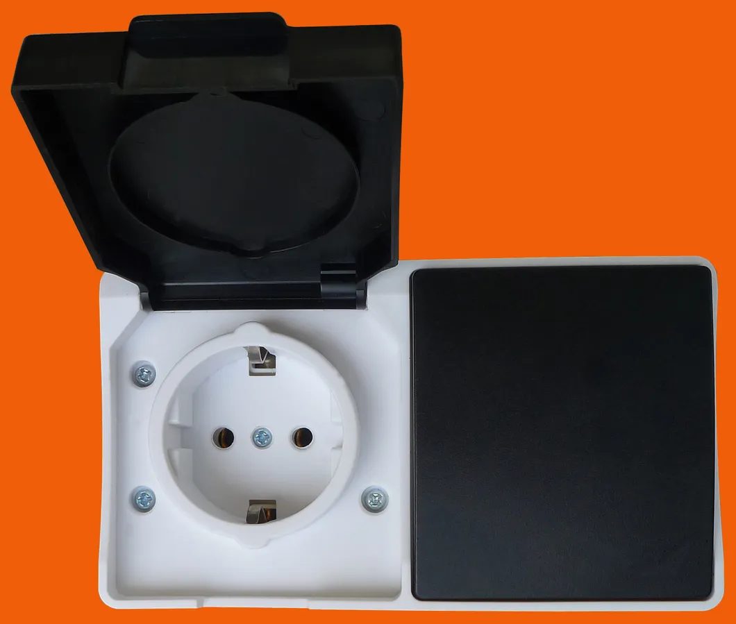 Двойная розетка Schuko для улицы 250 В IP44
