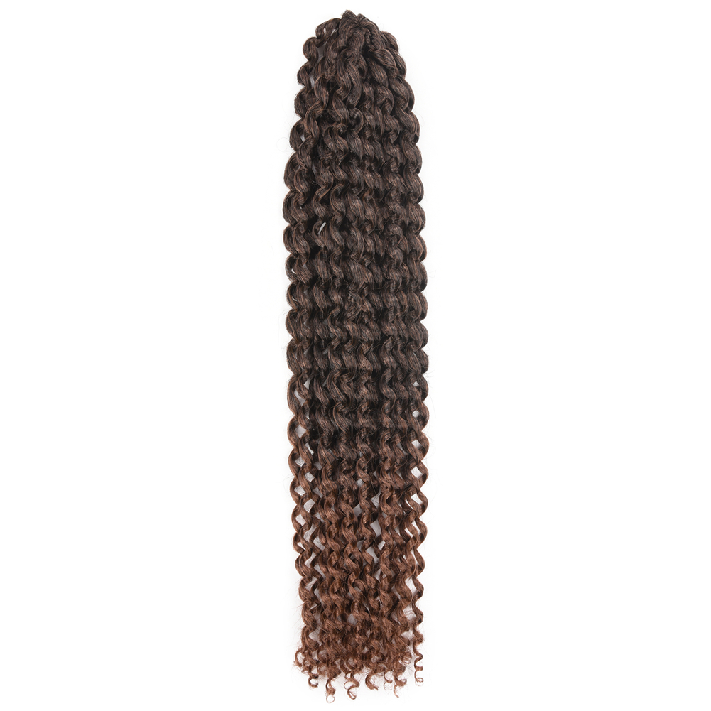 18 Inch High Quality Natural Look Water Wave Pre Looped Crochet Braid Synthetic Fiber Hair