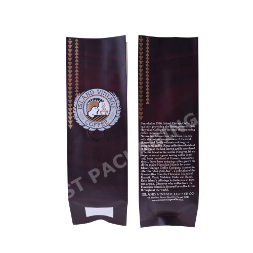 logo tersuai Matte Foil Side Gusset Pouch With Valve untuk makanan/kopi/uncang teh