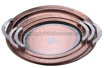 3PCS Magnetic stainless egg shape steel tray