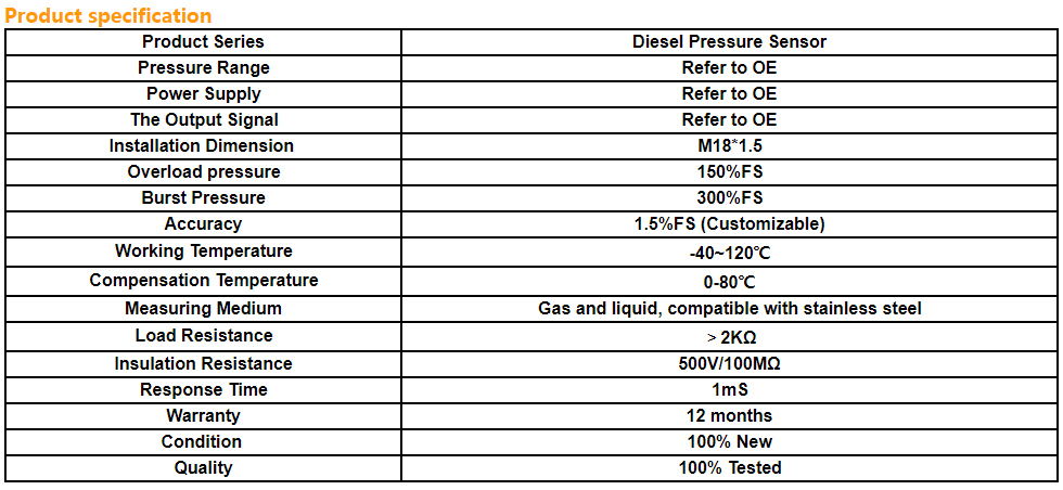 HM5700J Diesel Pressure Sensor