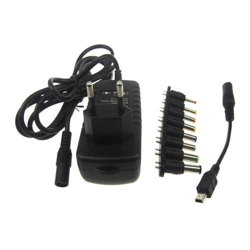 24W-12V-2A draagbare opladeradapter met 8-DC-tips