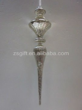 fashionable glass icicle Christmas tree ornaments