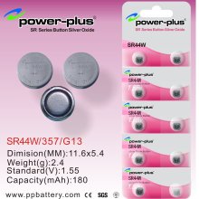 180mah Silver Oxide Button Cells Batteries For Clock Watch Sr44w / 357 / G13 / Sr621 / Sg1